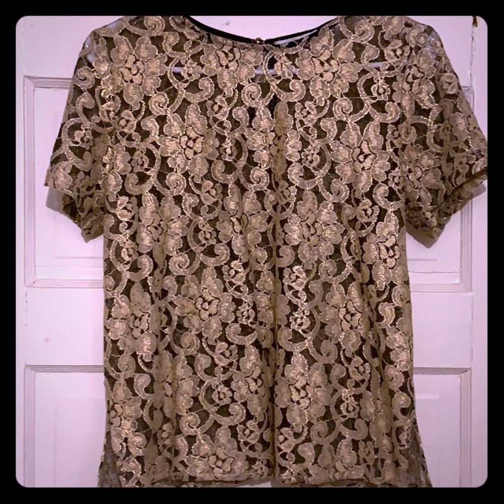Collective Concepts Boutique Net and Appliqué Top